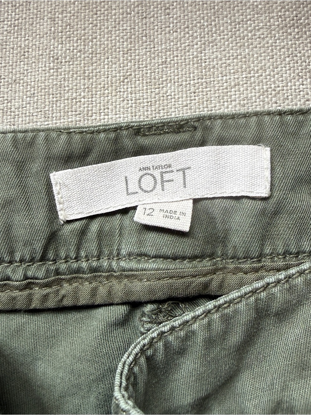 LOFT Olive Green Cargo Pants - Picture 2 of 6
